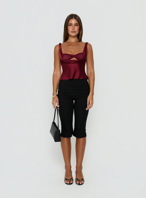 Delilah Top Bordeauxrote