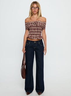 Tidal Wave Straight Leg Jeans mit niedriger Taille aus Rohdenim