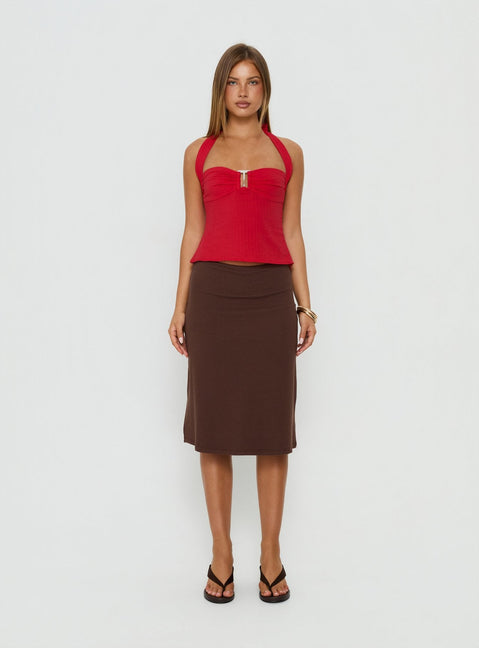 Isabetta Haltertop Rot