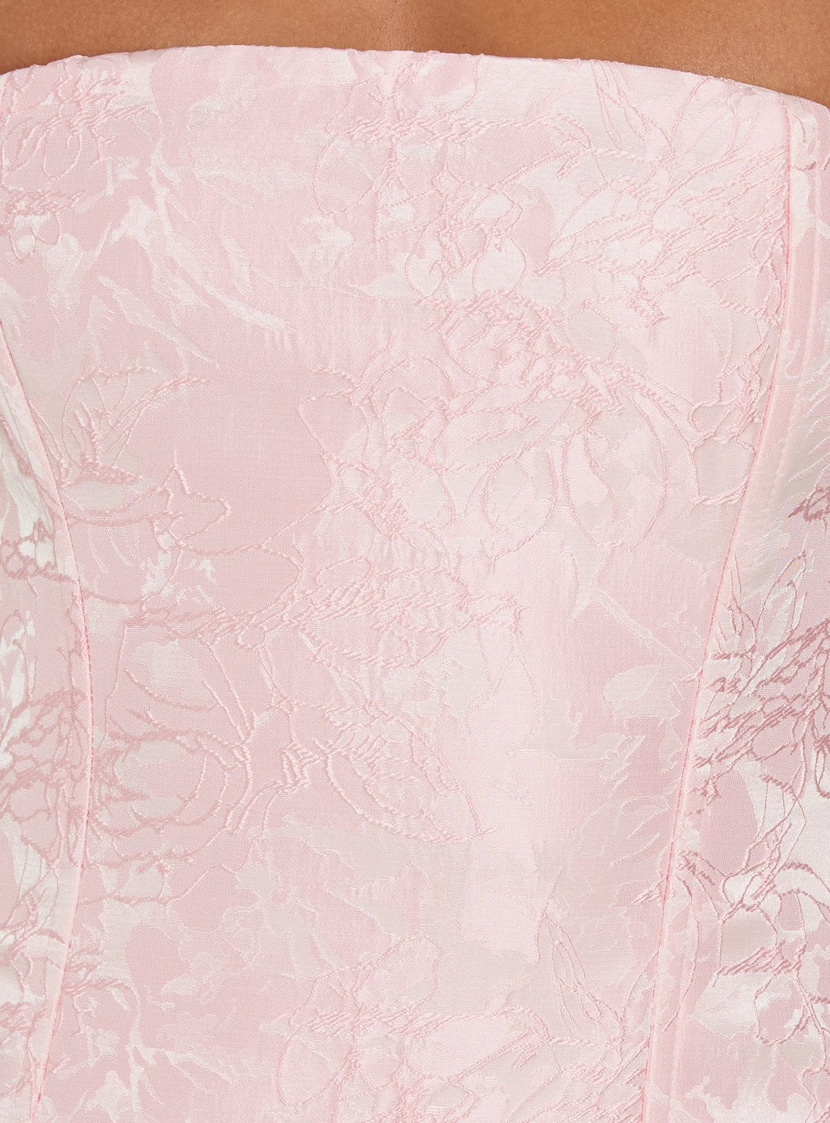 Jenevieve trägerloses Mini-Drapierkleid Rosa