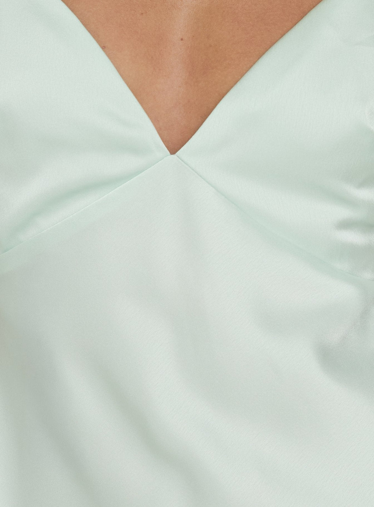 Flip A Switch Satin-Spitzen-Unterkleid Maxikleid Mint
