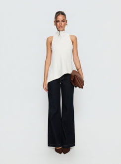 Days Get Dark Asymmetrical Top Creme