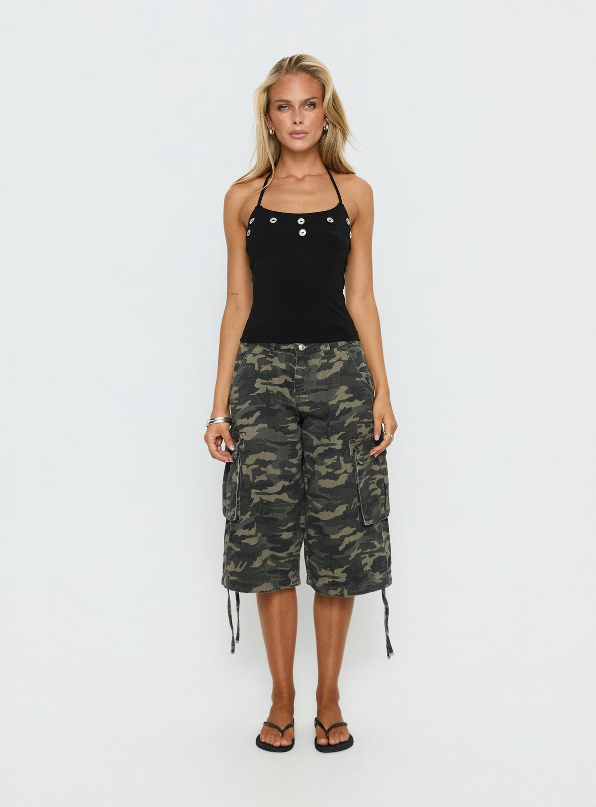 Lysandra Neckholder Top Schwarz