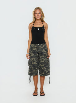 Lysandra Neckholder Top Schwarz