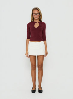 Stefenie Jeansrock mit Shorts Ecru