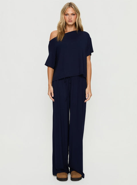Cozy Hour Sleep Relaxed Stunde Entspannte Schlafhose Marineblau