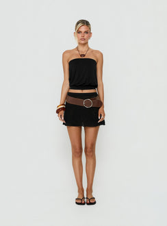 Discover the Roziana Crochet Mini Skirt Black in womens-skirts with mini length product Princess Polly