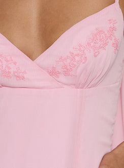 Jadira Schal-Maxikleid Hellrosa