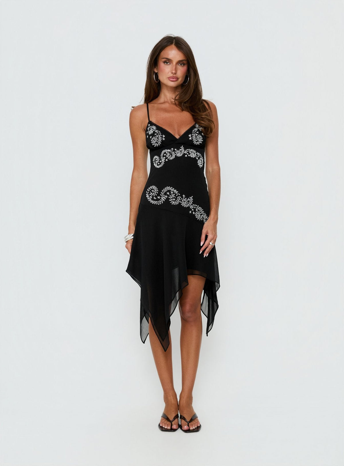 Pappilion Asymmetrisches Midikleid Schwarz