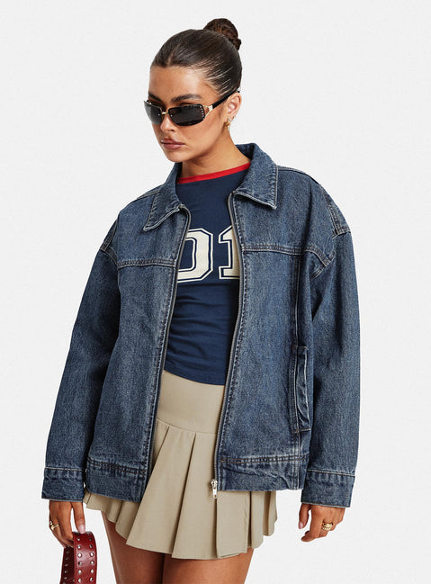 Goldsmith Jeans-Bomberjacke Mittlere Waschung