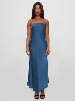 Haley Maxikleid Mittelblau