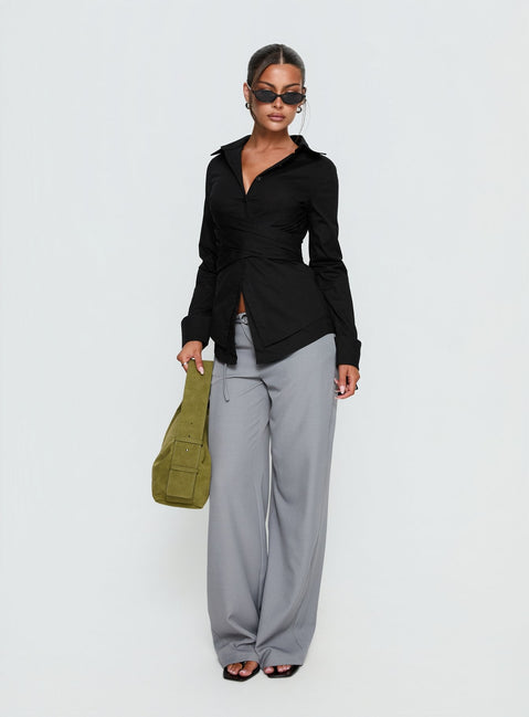 Shapeshifter Twist Langarmshirt Schwarz