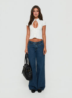 Louisiah Keyhole Top Weiß
