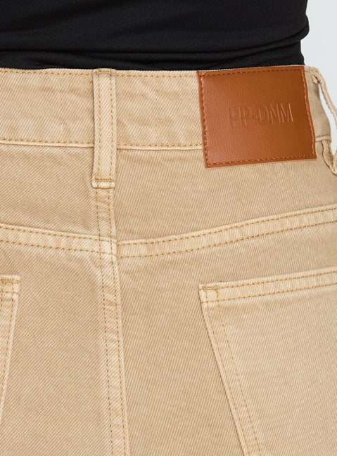 Tropicana Jeansshorts Hellbraun