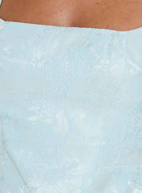 Asterie Minikleid mit Schleifendetail, Blau