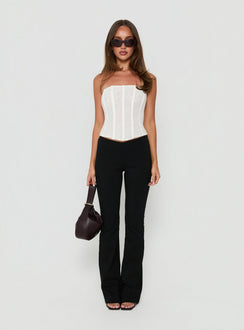 Oscuro Longline Mesh-Korsettoberteil Weiß