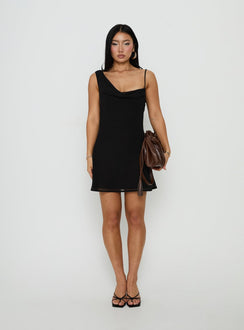Adelayde Cowl Neck BH-Kleid Schwarz