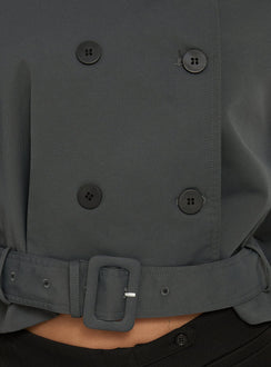 Kurzer Trenchcoat Blanc, oliv
