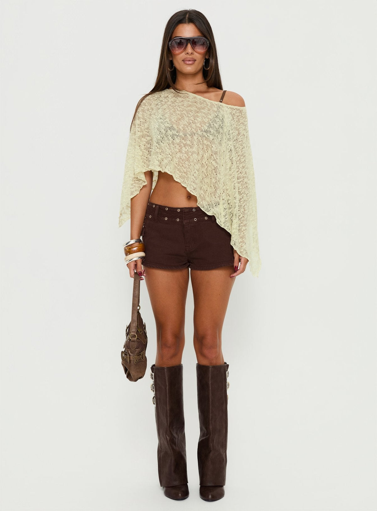 Nelida Sheer Poncho Grün