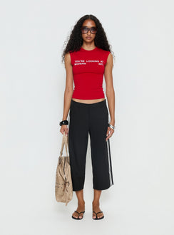 Modern Art mit Motivprint Baby T-Shirt Rot