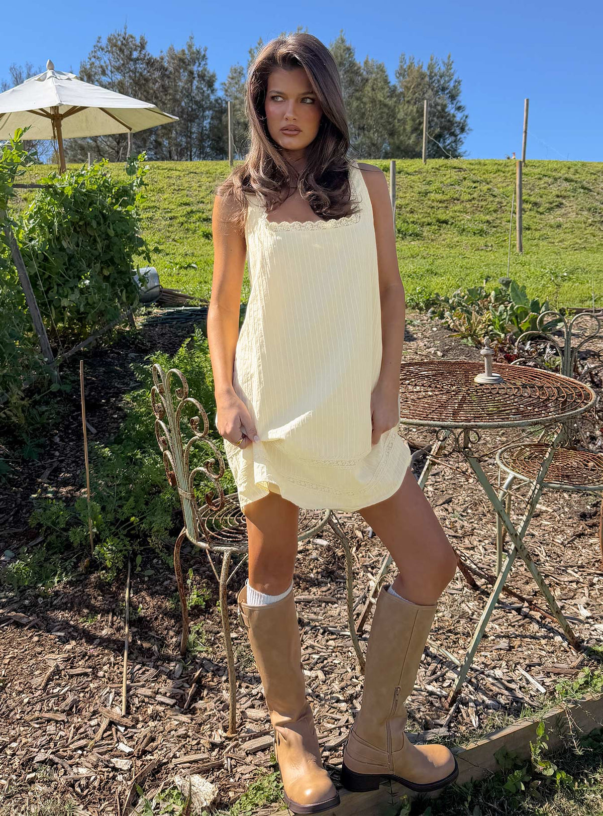Alanah Minikleid Zitronengelb