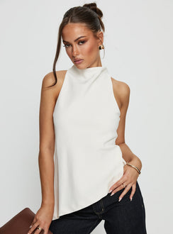 Days Get Dark Asymmetrical Top Creme