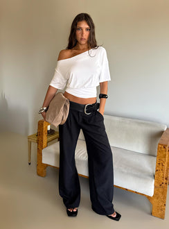 Two Lovers Low Rise Trousers Black Petite