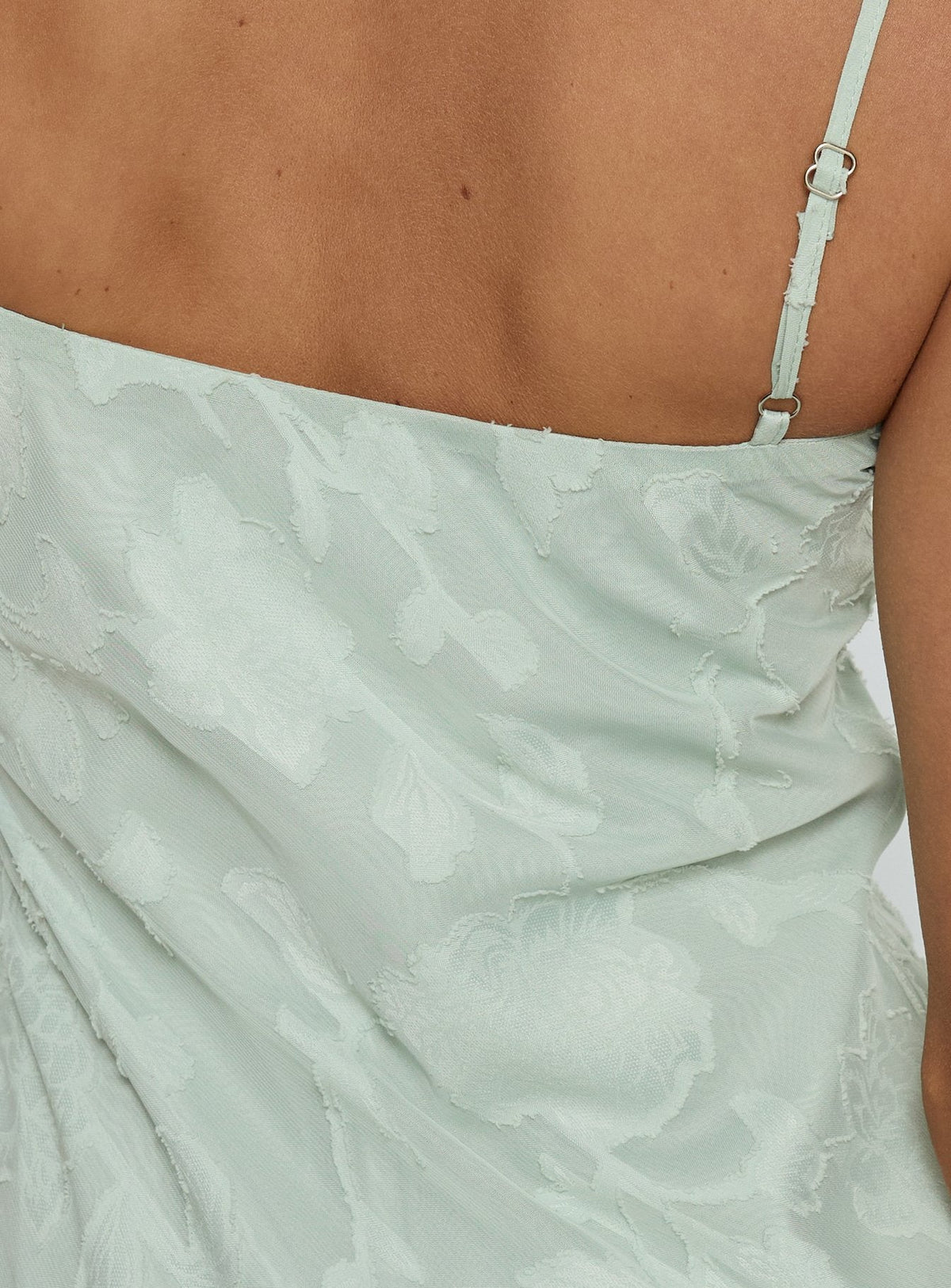 Avienna Maxi-Kleid Salbeigrün Burnout