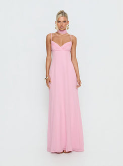 Jadira Schal-Maxikleid Hellrosa