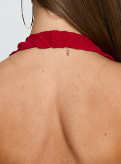 Mixie Neckholder Jumpsuit Rot