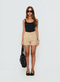 Tropicana Jeansshorts Hellbraun