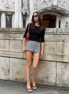 Hot Commodity Micro Shorts Schwarz Gingham