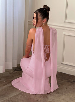 Jadira Schal-Maxikleid Hellrosa