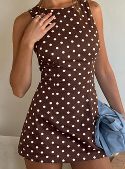Yumiko Playsuit Braun gepunktet