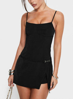 Piatta Wrap Romper Schwarz