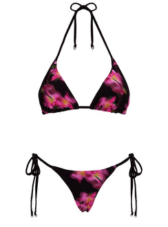 Fluera Triangle Bikini Top Black Multi