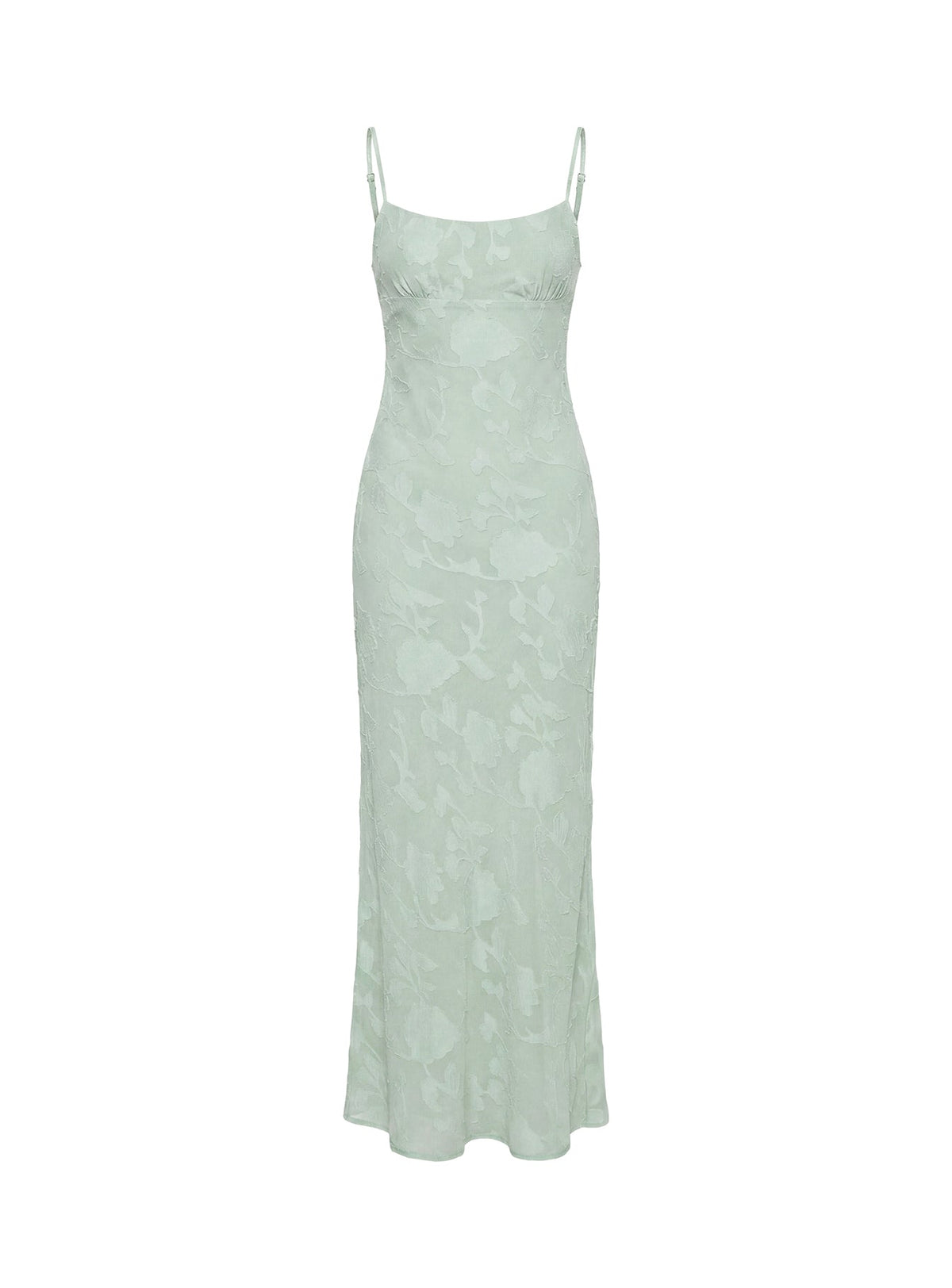 Avienna Maxi-Kleid Salbeigrün Burnout