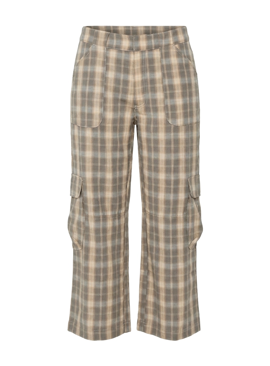 Indee verkürzte Cargohose kariert