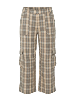 Indee verkürzte Cargohose kariert