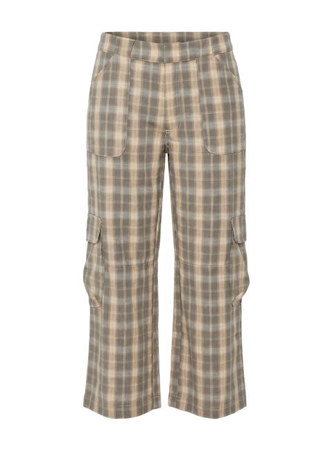 Indee verkürzte Cargohose kariert