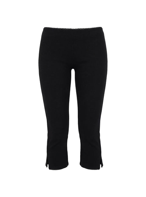 Baseline Ripp-Caprihose Schwarz Petite