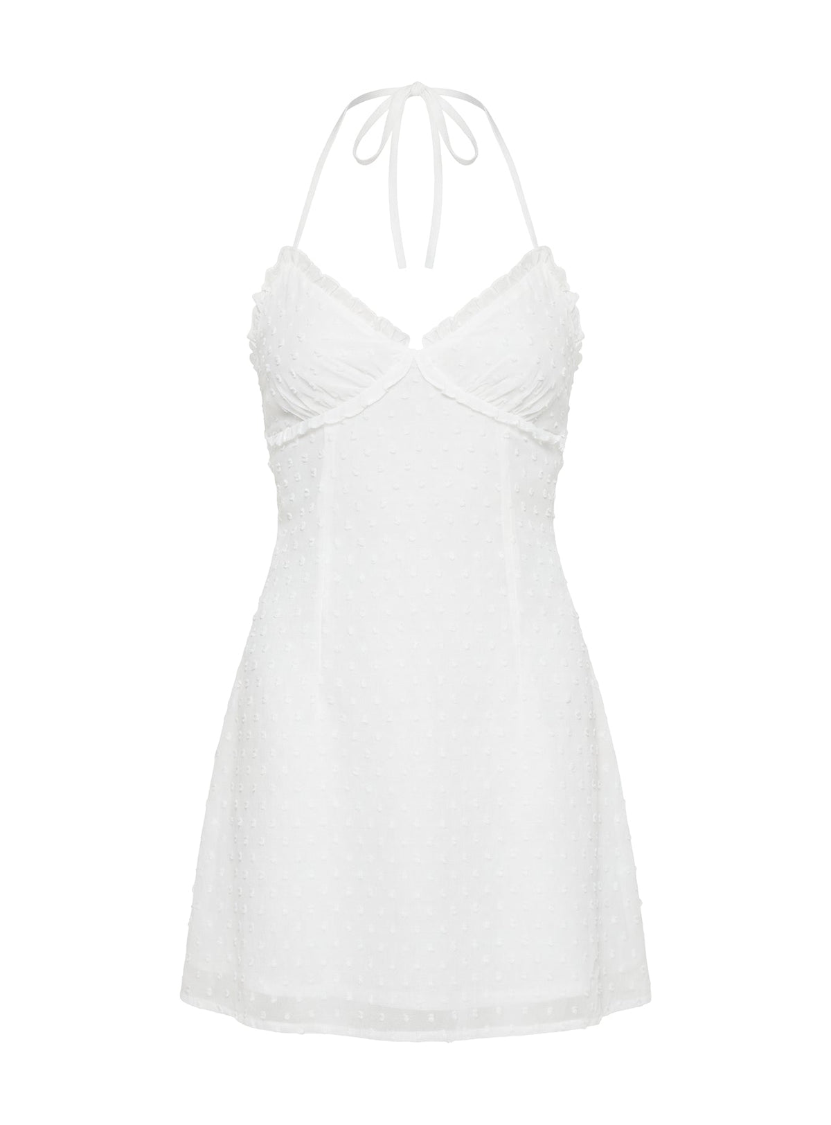 Angel Antics Neckholder-Minikleid Weiß
