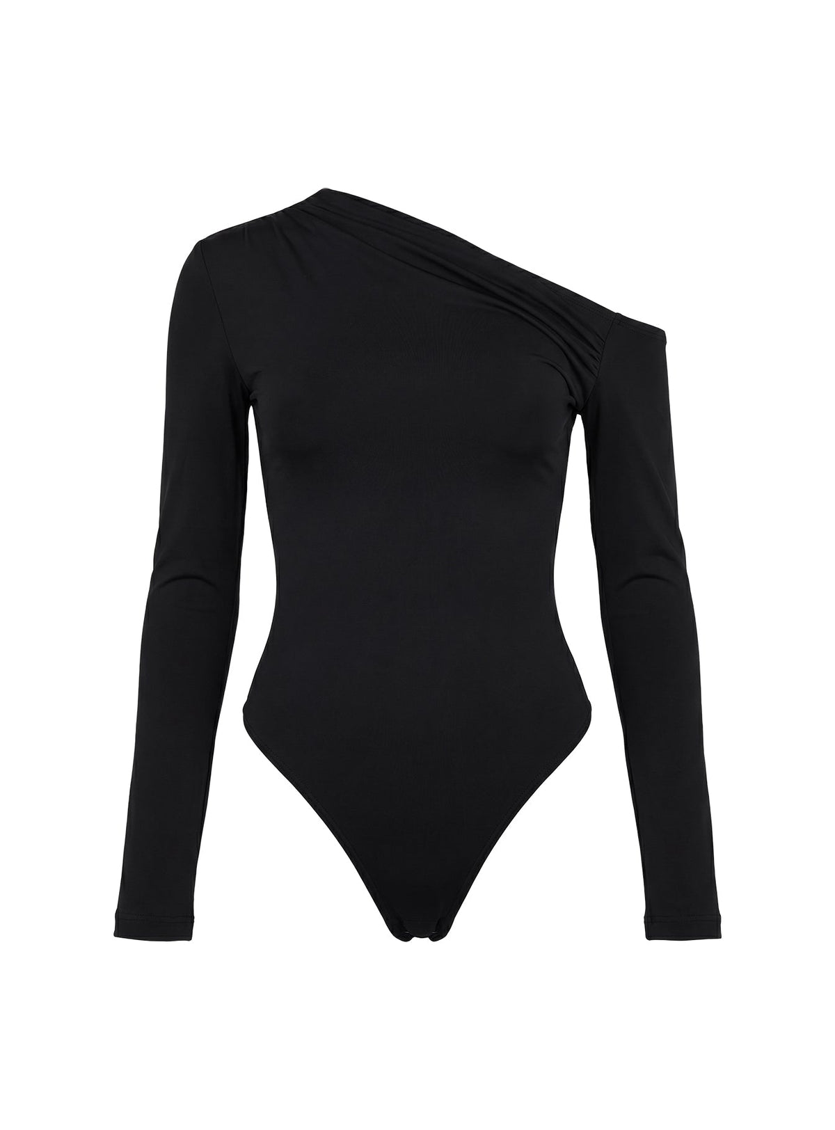 Antilles One Shoulder Bodysuit Black Long Sleeve Tops Bodysuit 