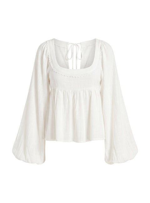Benjie Langarmshirt Weiß