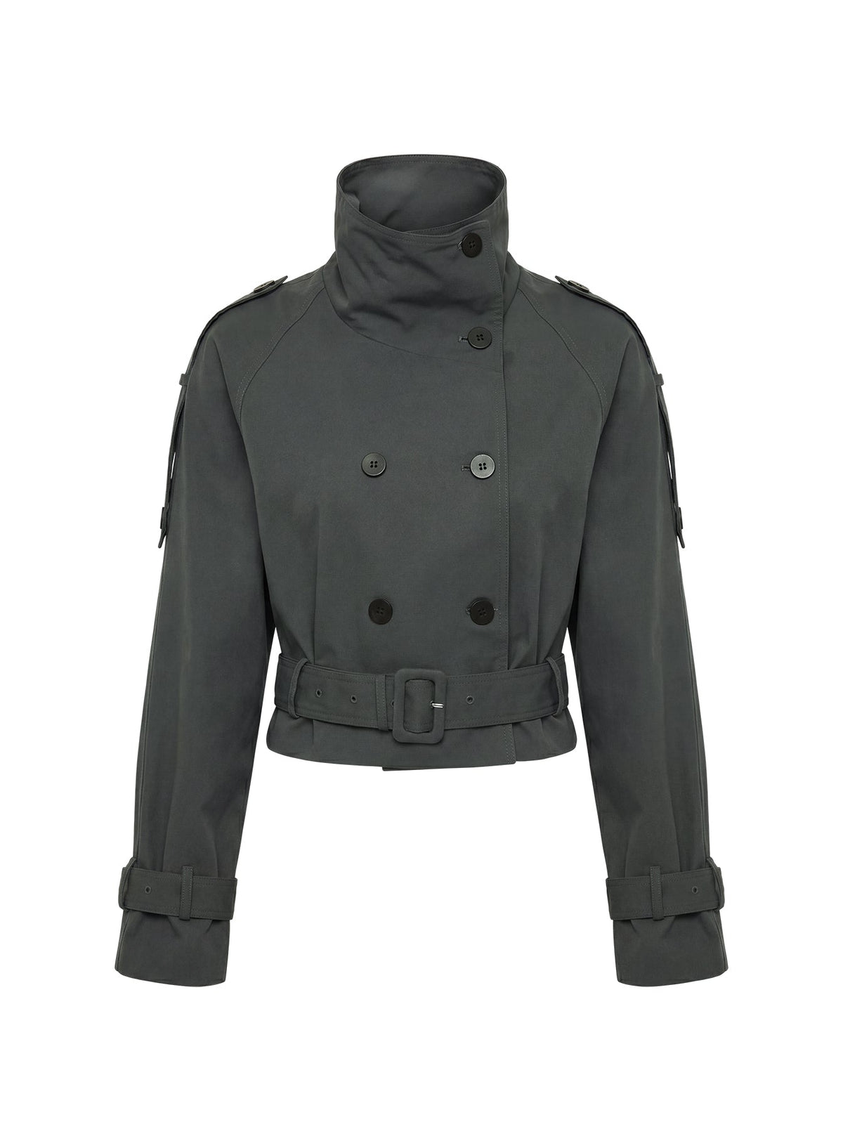 Kurzer Trenchcoat Blanc, oliv
