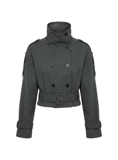 Kurzer Trenchcoat Blanc, oliv