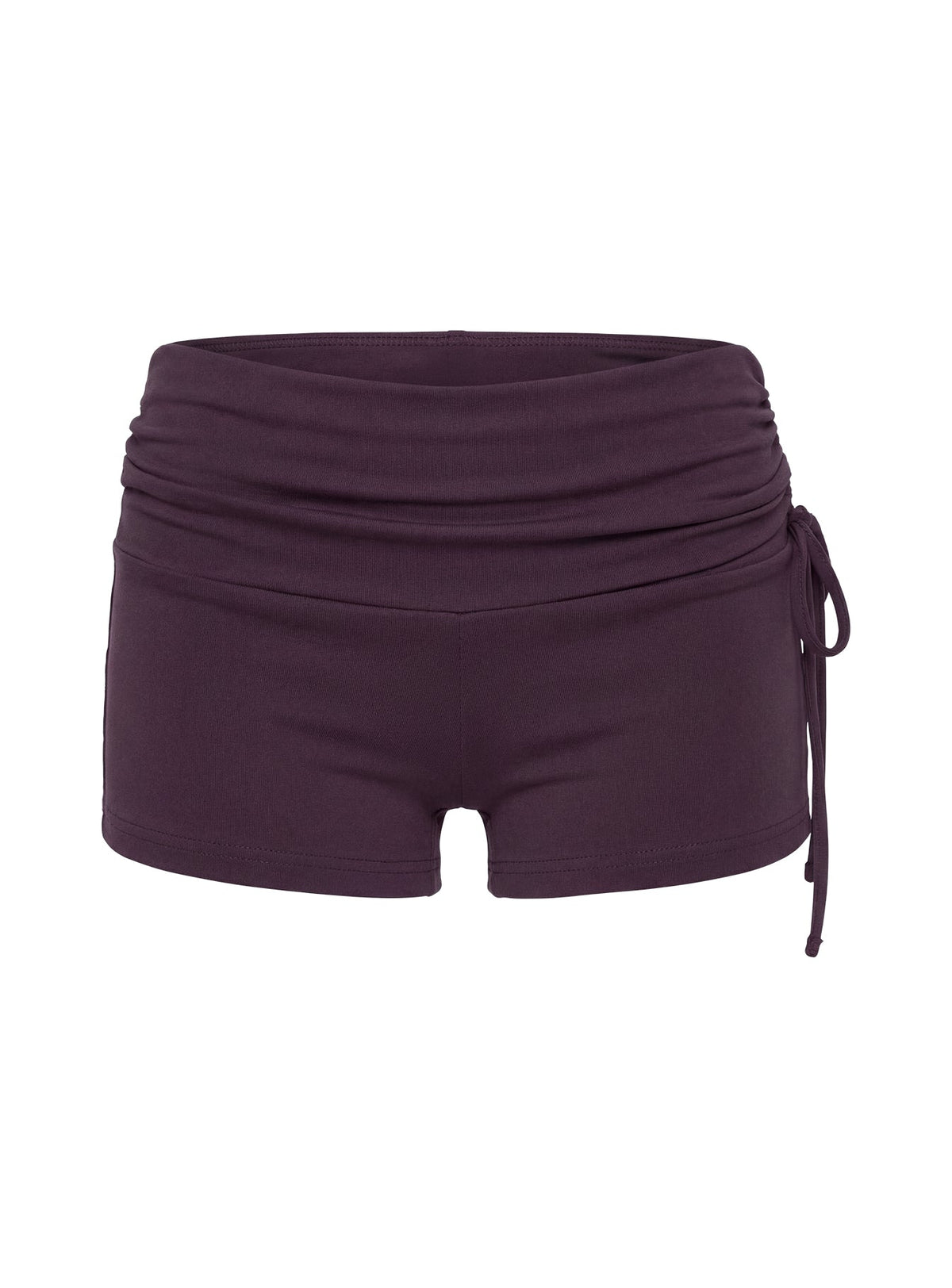 Daily Define geraffte Shorts mit Bindeband an der Seite Aubergine