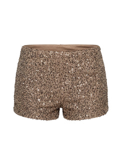Caius Pailletten-Shorts Braun