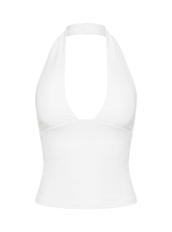 Daily Define definierendes Neckholder-Top in Weiß