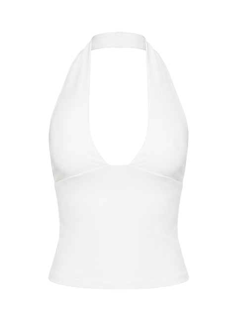 Daily Define definierendes Neckholder-Top in Weiß